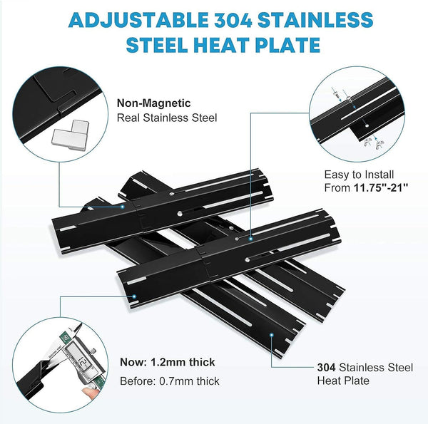 4Pc Heat Plate Set For Gas Grills 30 53Cm Parts & Accessories