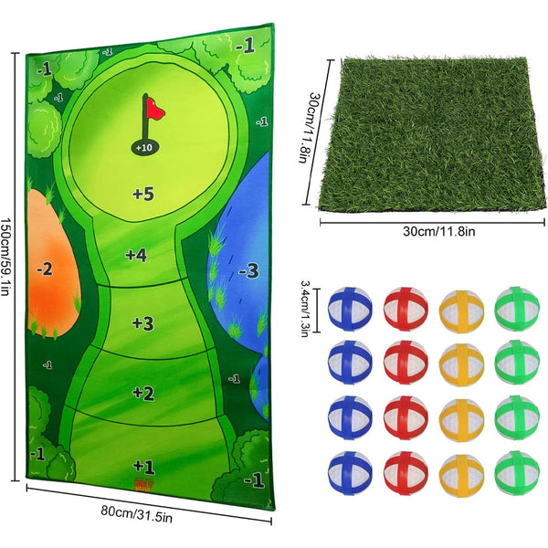 Casual Golf Game Set 0.8X1.5M Hitting Mat Nets Cages & Mats