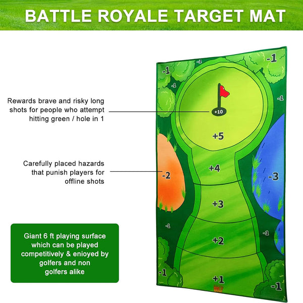 Casual Golf Game Set 0.8X1.5M Hitting Mat Nets Cages & Mats