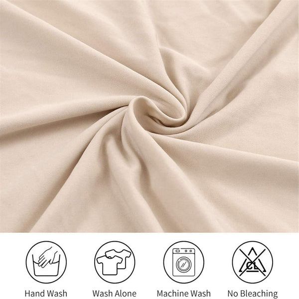 Washable Stretch Chair Covers Set Of 4 Beige For Dining Room Slipcovers