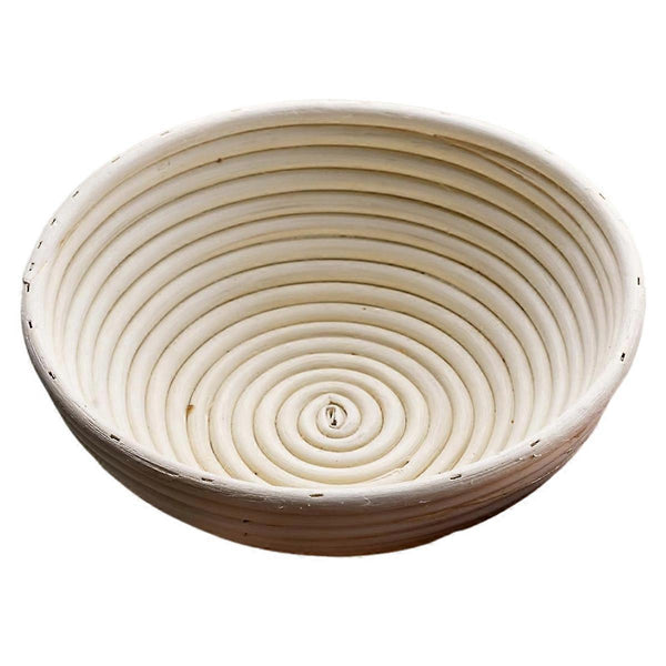 Handmade Rattan Bread Proofing Basket 23Cm Diameter White Bread Bins