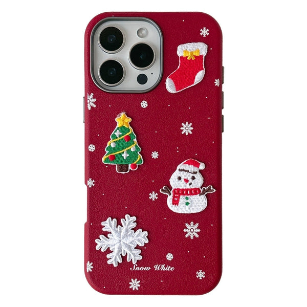 Compatible With Apple Iphone 16 Pro Max Case 3D Christmas Frosted Pc Hybrid Tpu Cover Cases Covers & Skins