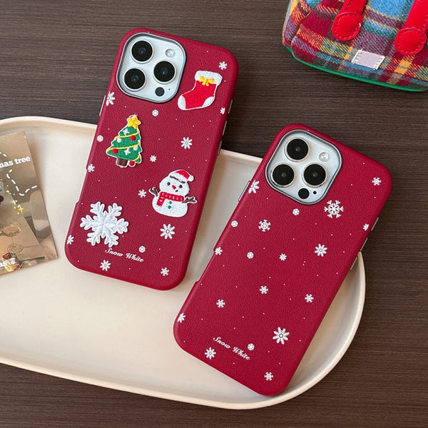 Compatible With Apple Iphone 16 Pro Max Case 3D Christmas Frosted Pc Hybrid Tpu Cover Cases Covers & Skins