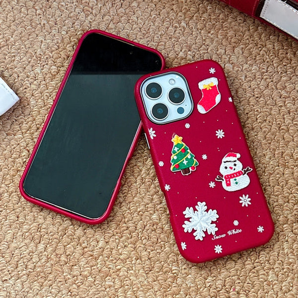 Compatible With Apple Iphone 16 Pro Max Case 3D Christmas Frosted Pc Hybrid Tpu Cover Cases Covers & Skins