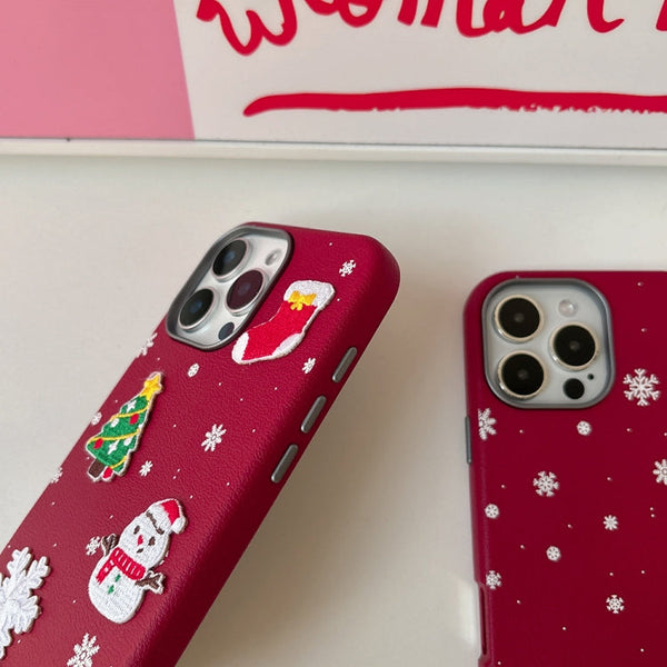 Compatible With Apple Iphone 16 Pro Max Case 3D Christmas Frosted Pc Hybrid Tpu Cover Cases Covers & Skins