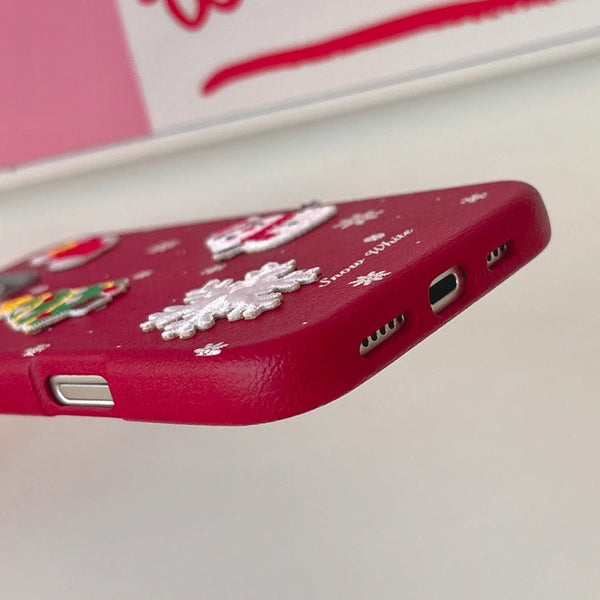 Compatible With Apple Iphone 16 Pro Max Case 3D Christmas Frosted Pc Hybrid Tpu Cover Cases Covers & Skins