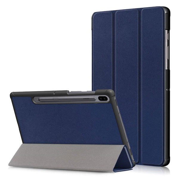 Compatible With Samsung Galaxy Tab S6 Leather Case Three Flaps Protective Cover Cases Covers & Skins