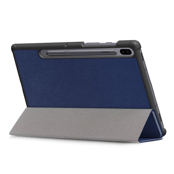 Compatible With Samsung Galaxy Tab S6 Leather Case Three Flaps Protective Cover Cases Covers & Skins