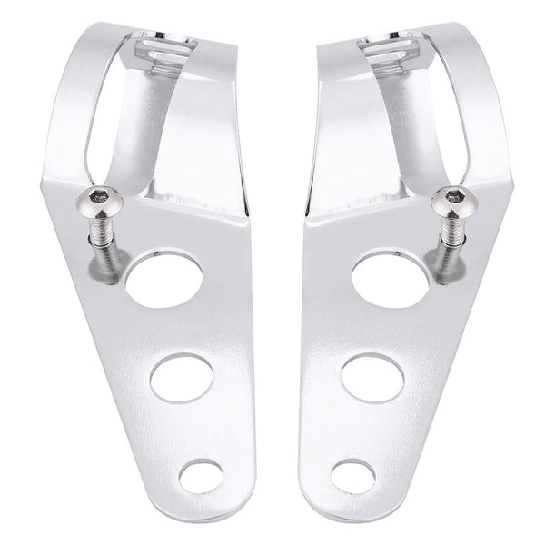 Motorcycle Headlight Mount Bracket Fork Tube Clamp Kit 35 43Mm Chrome Chopper Cafe Racer Other Motorcycle Accessories