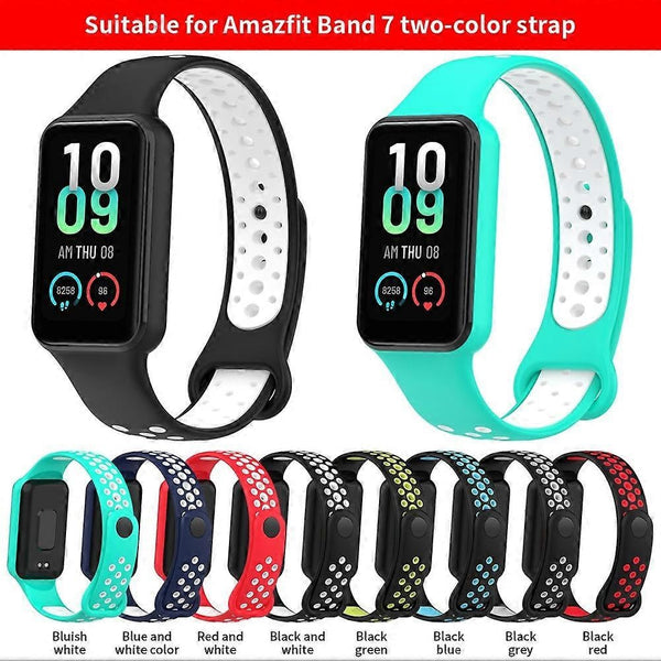 Amazfit Band 7 Replacement Bracelet A2381 Adjustable Silicone Sports Wristband Compatible With Watch Watch Bands