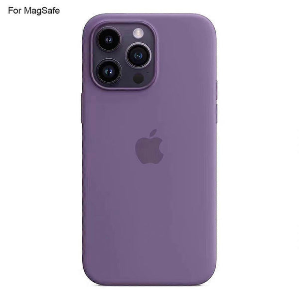 Compatible With Iphone 14 Pro Case Magsafe Liquid Silicone Phone [Induction Popover] Perfect Purple_Tfrf Cases Covers & Skins