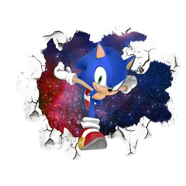 3D Sonic Wall Sticker For Kids Room Graffiti Decoration Wall Stickers