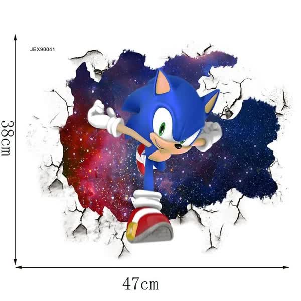 3D Sonic Wall Sticker For Kids Room Graffiti Decoration Wall Stickers