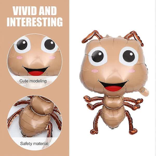 Large Ant 5 Pcs Light Brown 75.00X48.00X4.00Cm Animal Theme Cartoon Foil Balloons