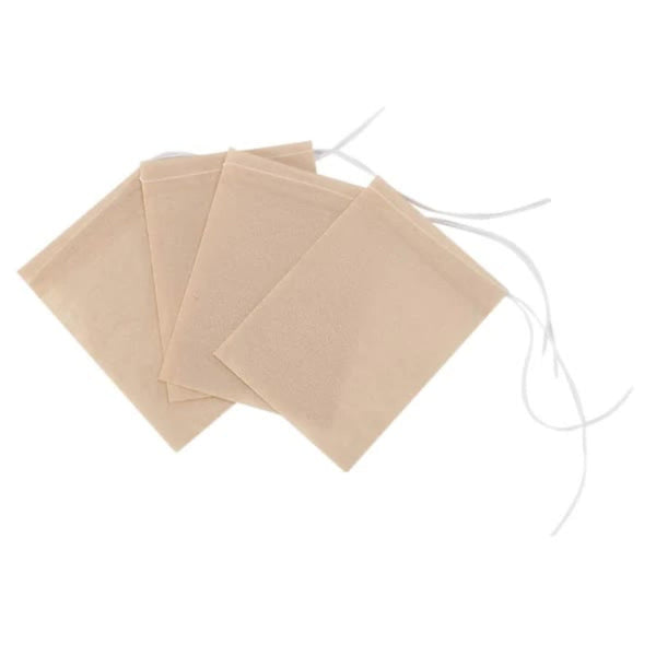 500 Pack Disposable Paper Tea Filter Bags With Drawstring Natural Brown Other Coffee Tea & Espresso Makers