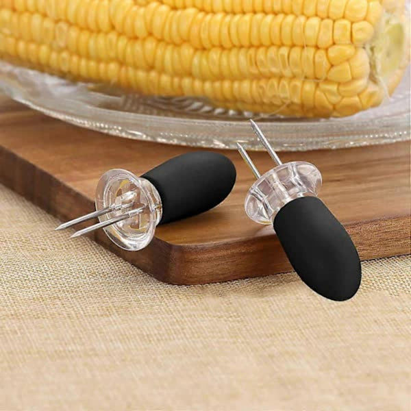 Set Of 8 Black Corn Forks With Pp Handles Other Kitchen Gadgets
