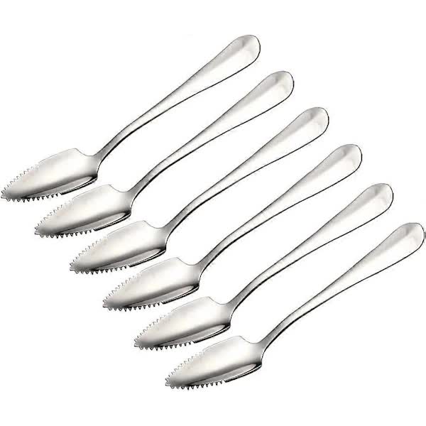 Grapefruit Spoon Set 6 Stainless Steel Spiked For Spoons