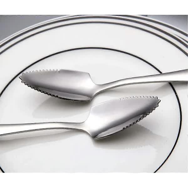 Grapefruit Spoon Set 6 Stainless Steel Spiked For Spoons