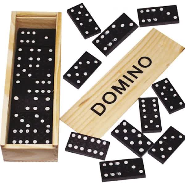 Domino Game 28 Pieces With Sliding Lid Case Educational Aid For Children And Adults Black Color Other Games