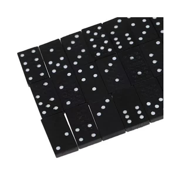 Domino Game 28 Pieces With Sliding Lid Case Educational Aid For Children And Adults Black Color Other Games