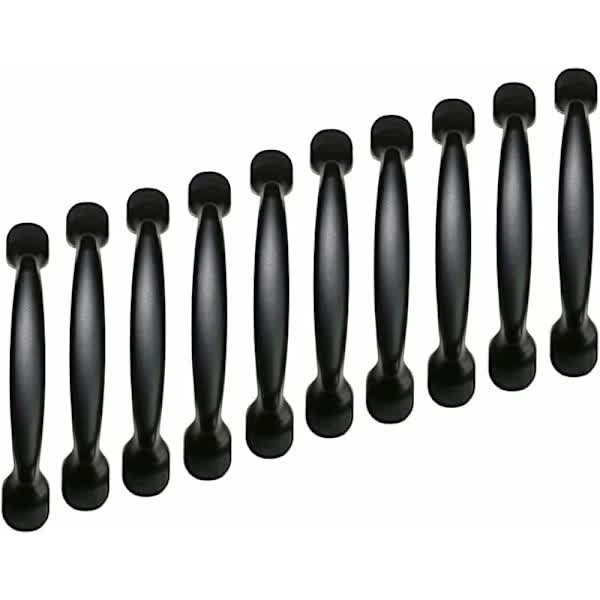 10X 96Mm Black Kitchen Handles Door Drawer Bedroom Furniture Cabinet Pulls
