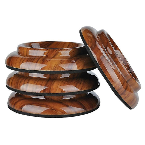 4 Piano Wheel Cups For Upright Rosewood Colour Acrylic Resin Piano Accessories