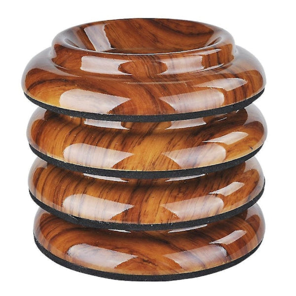 4 Piano Wheel Cups For Upright Rosewood Colour Acrylic Resin Piano Accessories
