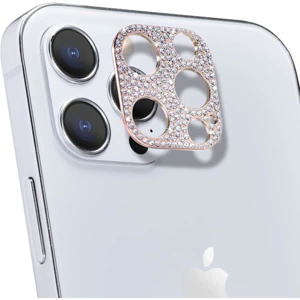 Diamond Camera Lens Cover Compatible With Iphone 12 Pro Max Protective Sticker Rose Gold Lens Caps