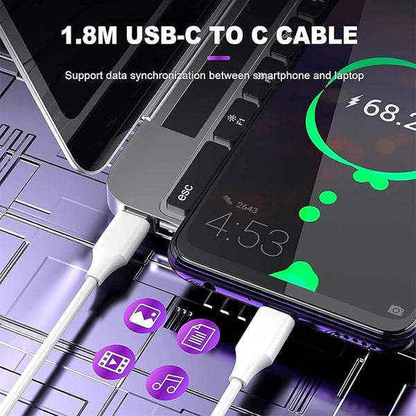 100W Usb C Charger Compatible With Macbook Pro 13 14 15 Inch 2024 Laptop Power Adapters/Chargers