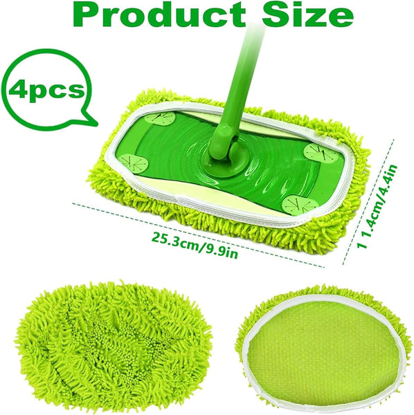 Microfiber Mop Refill Cloths For Swiffer Sweeper And Steam Mops Reusable Washable Pads Tile Floors Mop & Broom Accessories