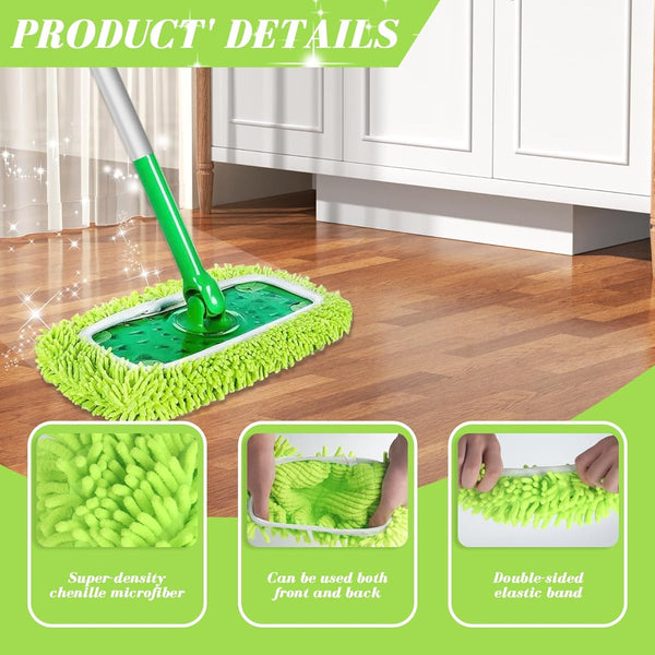Microfiber Mop Refill Cloths For Swiffer Sweeper And Steam Mops Reusable Washable Pads Tile Floors Mop & Broom Accessories