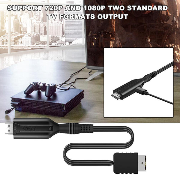 Ps2 To Hdmi Adapter Cable With Rca Av Output Compatible Playstation Monitor/Av Cables & Adapters