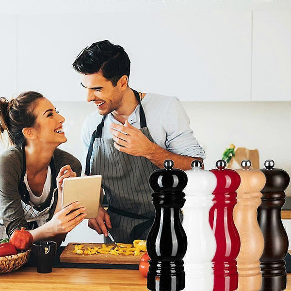 Pepper Mill Salt And Shaker With Ceramic Rotor 2Pcs Red Salt & Pepper