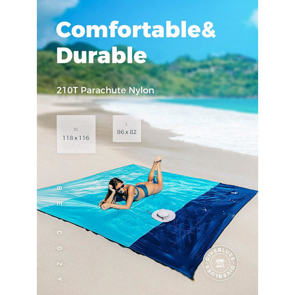 Waterproof Sandproof Picnic Beach Blanket Large 210X200cm For Travel Camping Blankets