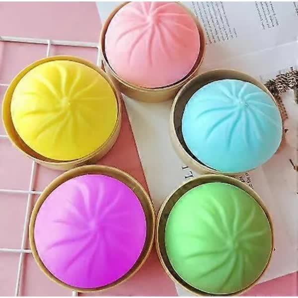 3Pc Dumpling Stress Balls Sensory Toys For All Ages Squeezable Stress Relievers