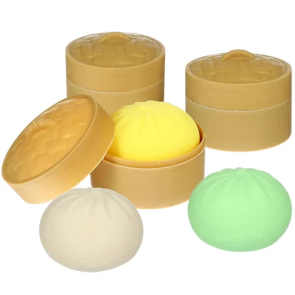 3Pc Dumpling Stress Balls Sensory Toys For All Ages Squeezable Stress Relievers