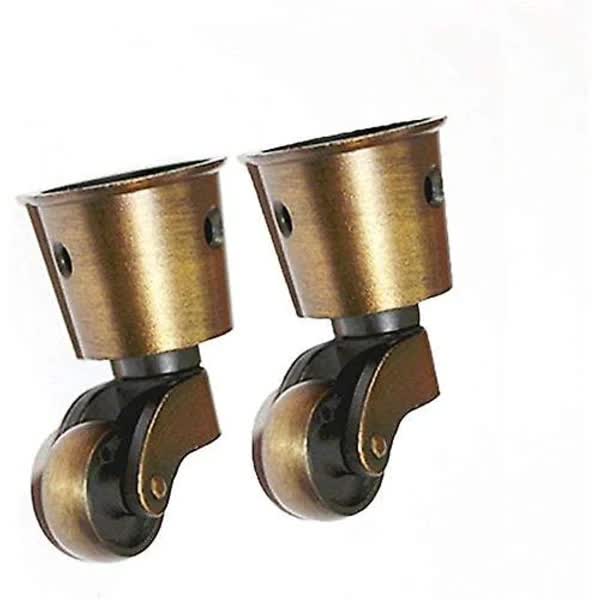 High Load Capacity Brass Furniture Casters Set Of 2 Universal Compatible With Various Brands Castor Wheels