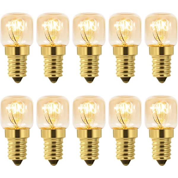 Dimmable E14 Oven Light Bulb Edison T22 2700K Warm White 10 Pack For 220V Ovens 300Ac Resistant 160Lm Light Bulbs