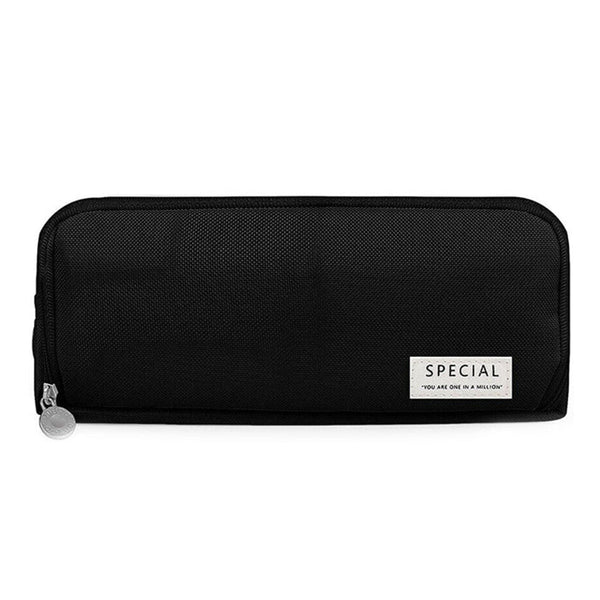 Large Capacity Pencil Case 3 Compartments Bag School Pink Pencil Cases