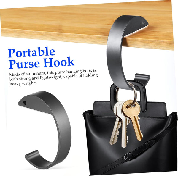 2Pcs Handbag Hook Portable Table Backpack Holder Non Slip Hanging Hooks For Desk Home Office Cafes Compact Purse Hanger Organizer Hooks & Hangers