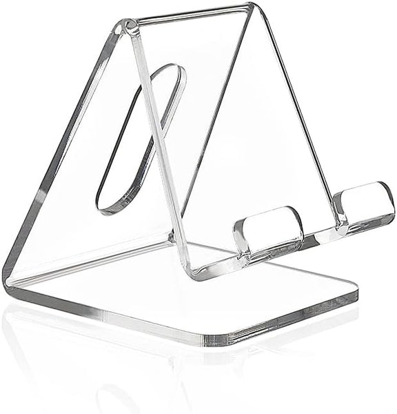 Fancial Acrylic Cell Phone Stand Portable Holder Clear For Desk Compatible With Iphone 15 14 13 12 Pro Max Mini 11 Xr Plus Se Android Smartphone Pad T
