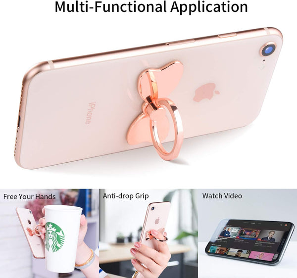 Metal Cell Phone Finger Ring Stability Holder Back Stand Collapsible Hand Grip Knob Loop Car Mount Hook Kickstand 360 For Iphone Samsung Galaxy Mobile