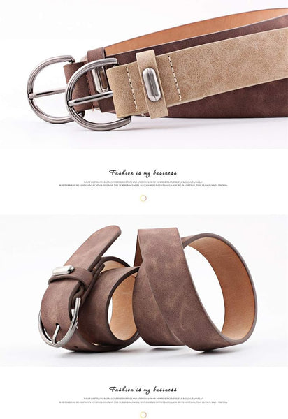 Women Fashion Pu Leather Dress And Jeans Waist Belt For Girls Ladies Classic Buckle Black Belts