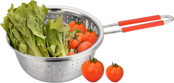 Stainless Steel Colander With Red Handle 7.9 Inch Kitchen Sieve Colanders Strainers & Sifters