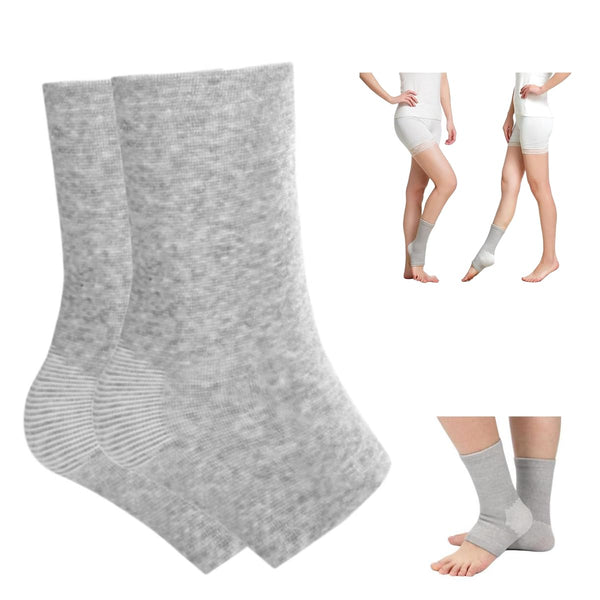 Bamboo Compression Anti Fatigue Neuropathy Pain Relief At Bedtimeankle Swelling For Sport Arthritis Promote Blood Circulation Tall Grey Socks