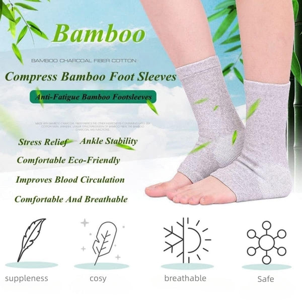 Bamboo Compression Anti Fatigue Neuropathy Pain Relief At Bedtimeankle Swelling For Sport Arthritis Promote Blood Circulation Tall Grey Socks