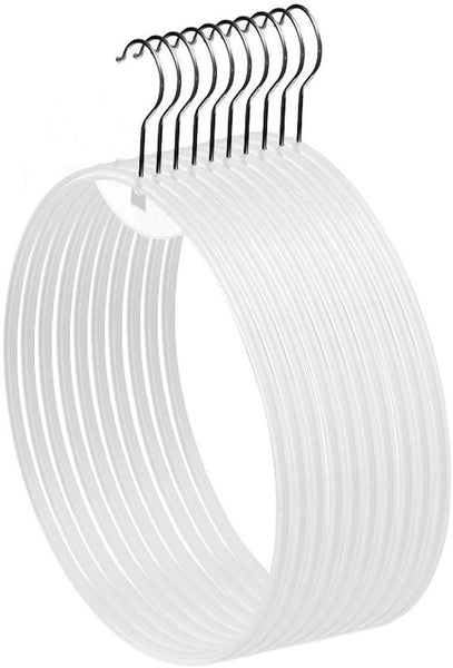 20Pcs Thong Underwear Display Ring Hanger 12" Plastic Round Circle Loop Hook Bikini Swimwear Lingerie Brief Hoop Rack Holder Clothes Hangers