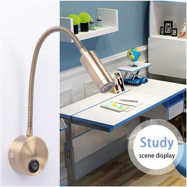 12V Rv Boat Wall Lamp Flexible Gooseneck Touch Control Switch Led Reading Light Lamps