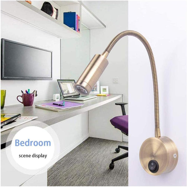 12V Rv Boat Wall Lamp Flexible Gooseneck Touch Control Switch Led Reading Light Lamps