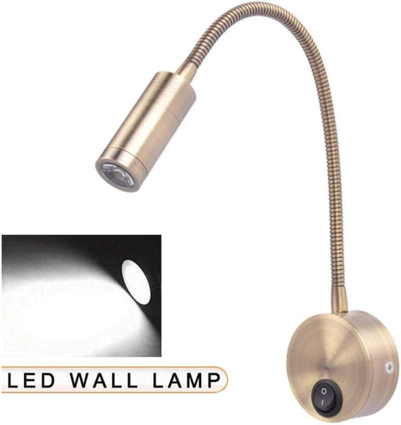 12V Rv Boat Wall Lamp Flexible Gooseneck Touch Control Switch Led Reading Light Lamps